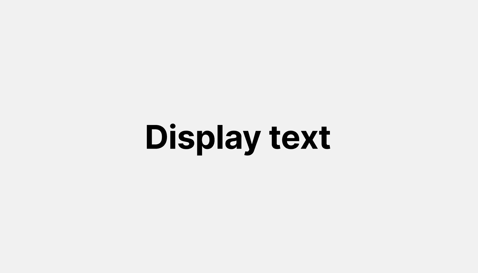 Display text