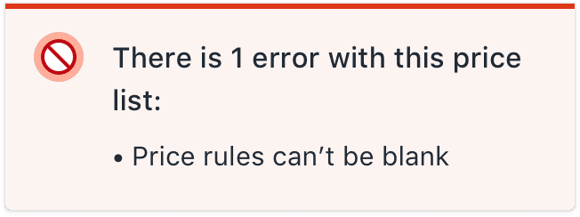 Validation banner that only points out that there is an error