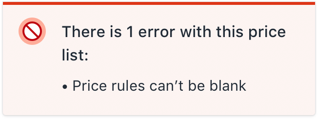 Validation banner that only points out that there is an error