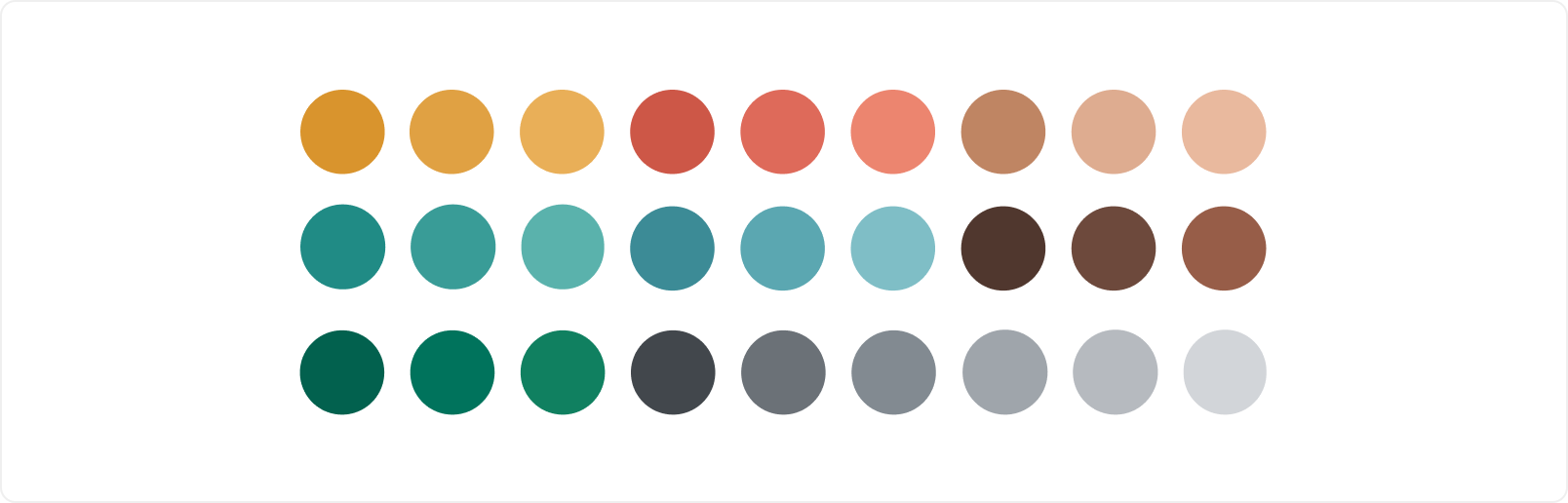 A color palette and illustrations using the color palette